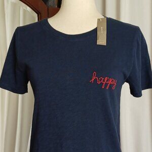 NWT J. Crew Happy Tee, Small, 100% Cotton